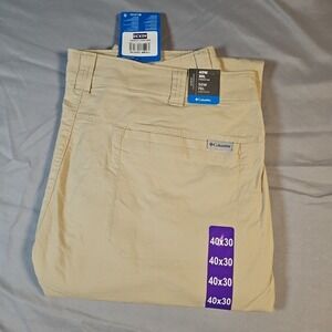 Columbia Men's Straight Leg Active Fit Pant Ancient Fossil (Tan) Size 40x30 NWT